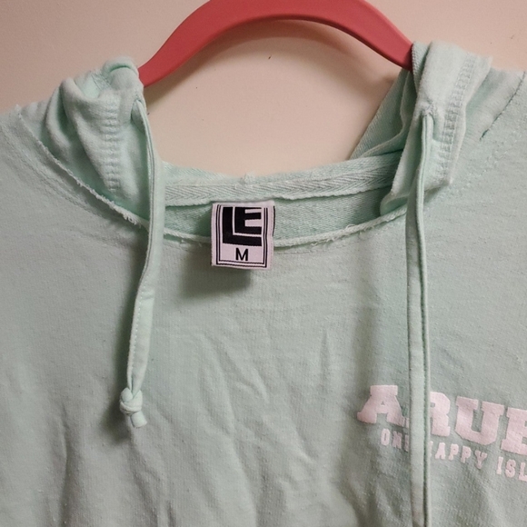 ARUBA Gray White Blue Colorblock Hoodie Sweatshirt - Picture 8 of 9